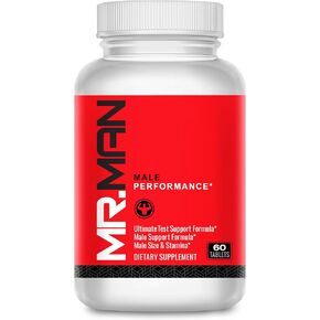 Mr Man Supplement for Men- Add 1-3 Inches Fast- All Natural, Lab Tested and Safe- 60ct