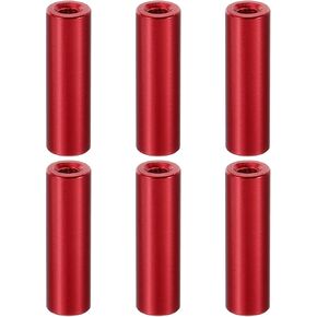PATIKIL 12pcs M3 Aluminum Spacers,M3 Metal Spacer Aluminum 3mm ID x 5mm OD x 6mm L Threaded Spacer Screw Standoff Round for RC Car Drones Motherboard,Silvery