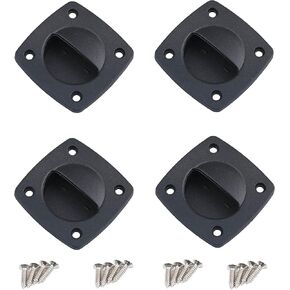MIZUGIWA Flush Pull Square Nylon,Recessed Sliding Door Handles for Yacht, Motorboat, Boat Cabin, Pack of 4