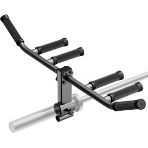 Multi-Grip T Bar Row Handle Landmine Attachment with Rubber Grip, fits 1" & 2" Barbell