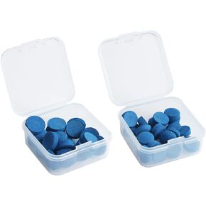 40Pcs Pool Cue Tips, 10mm 12mm Billiard Cue Tips Pool Stick Replacement Kit with Storage Box for Pool Cues