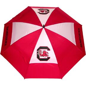 Team Golf NCAA South Carolina Gamecocks Golf Umbrella 62" Golf Umbrella with Protective Sheath, Double Canopy Wind Protection Design, Auto Open Button
