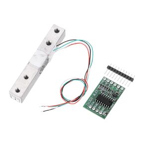 MECCANIXITY Digital Load Cell Weight Sensor 10KG + HX711 Module Weighing Sensor 24 Bit Precision A/D Dual-Channel for DIY Portable Electronic Kitchen Scale Kit