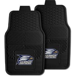 FANMATS 13924 Georgia Southern Eagles 2-Piece Heavy Duty Vinyl Car Mat Set, Front Row Floor Mats, All Weather Protection, Universal Fit, Deep Resevoir Design
