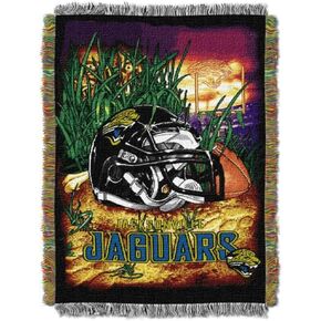 Northwest NFL Jacksonville Jaguars Unisex-Adult Woven Tapestry Throw Blanket, 48" x 60", Home Field Advantage