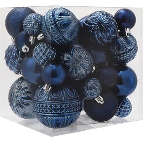 Halloween Ball Ornaments Halloween Tree Decorations with Hang Rope-36pcs Shatterproof Halloween Ornaments Set for Halloween Party Holiday Decorations with 3 Sizes(Small Medium Large)