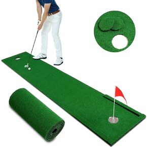 Putting Green Golf Putting Mat Non-Slip Practice Training Matt for Indoor Outdoor