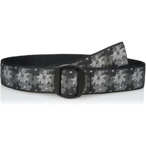Bison Designs Women's Manzo Belt with Anodized Aluminum Buckle, Grey, Small/34-Inch