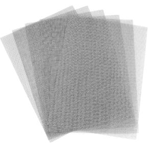 QWORK 304 Stainless Steel Wire Mesh Sheet, 12" x 8", 20 Mesh, 1mm Aperture, High Tensile, Rust and Corrosion Resistant Metal Mesh for Various Applications, 6 Pcs