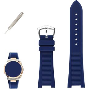 Compatible for Patek Philippe Nautilus PP 5711 1A010 5712 5712G 5726 5980 25mm×13mm Rubber Watch Band Replacement for men Silicone Wirstband Strap women Bracelet, Navy Blue
