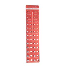 28 Nut and Bolt Thread Checker with 14 Standard & 14 Metric, Screw Size Bolt Size and Thread Gauge, Bolt and Nut Identifier Gauge (Red)