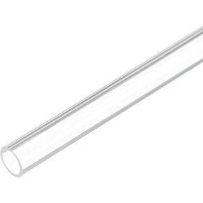 12" Clear Plastic Rigid Pipe 9mm x 12mm(3/8" x 1/2") Acrylic Tube Round Polycarbonate Tubing, [for Plumbing, Hydraulics, Pneumatics, Aquarium, DIY]