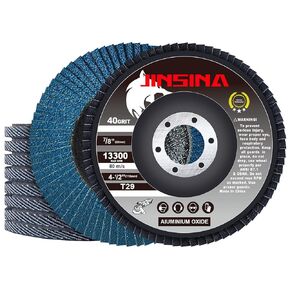 Flap Discs 10PCS, 4 1/2 Zirconia Grinding Wheels for Angle Grinder, Type 29 High Density 80 Grit Flap Wheel Sanding Discs for Metal, Steel & Wood (4 1/2"×7/8")