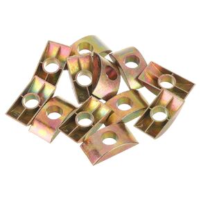 uxcell M8 Half Moon Nuts Washers, 12 Pcs Iron Half Moon Nuts Spacer Washer, Spacer Connector Hardware Fittings, Bronze