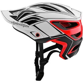 Troy Lee Designs A3 Adult Half Shell Mountain Bike Trail All Mountain Helmet W/MIPS Pin White / Red, Medium/Large