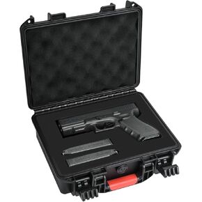 Hard Heavy Duty Protective Case with DIY Customizable Pre-cut Foam Insert - TSA Approved/Mil Spec Fit Use of Camera, Camera Lens, Handguns, Equipments, and for DJI Drones, etc - Black