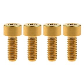 مسامير رأس مقبس ألين من التيتانيوم M4 10 12 15 20 مم مجموعة براغي مكونة من 4 (M4x20mm، ذهبي)
