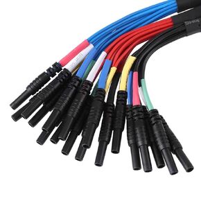 HT306 Breakout Leads - Universal Test Lead Set for Auto Diagnostic Oscilliscope, 6 Channel (2.8mm black)
