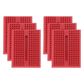 PATIKIL 6pcs Mini Breadboard, Solderless Breadboard Small Breadboard 170 Tie Points Prototype PCB Bread Board Electronics Self Adhesive Plates, SYB-170, White