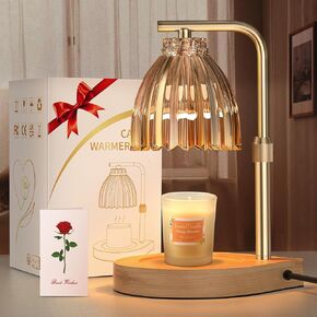 Candle Warmer Lamp, Electric Candle Lamp Warmer, Gifts for Women, House Warming Gifts New Home Bedroom Decor Dimmable Wax Melt Warmer for Scented Wax with 2 Bulbs