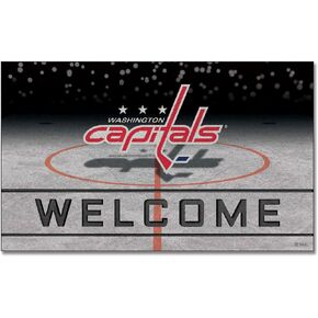 FANMATS 21290 Washington Capitals Crumb Rubber Outdoor Door Mat - 18in. x 30in.