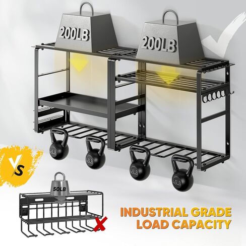 منظم أدوات الطاقة، 8 حامل مثقاب على الحائط، منظم وتخزين أدوات المرآب شديدة التحمل، رف أدوات مناسب لغرفة الأدوات، ورشة العمل، المرآب in Kuwait