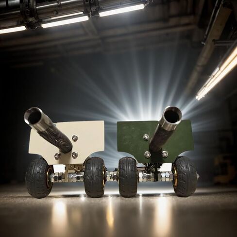 A 3.67-pounds Firecracker Cannon，Mini Cannon Model with Recoil Mechanism， Stainless Steel Model Collection Gifts Desktop Ornaments for Military Fans (Green), Green（3.67pounds） in Saudi Arabia