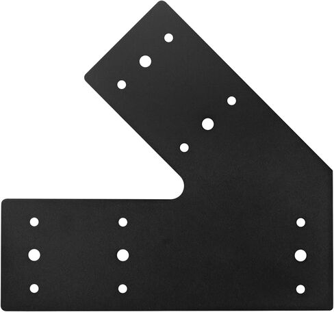 2 حزمة 12 "× 4" 45 درجة قوس مسطح بزاوية للخشب 6 × 6 8 × 8، موصل آخر وشعاع، 8 لوحة إصلاح سوداء قياس، قوس الساق لتروس سقف العريشة وتأطير in Kuwait