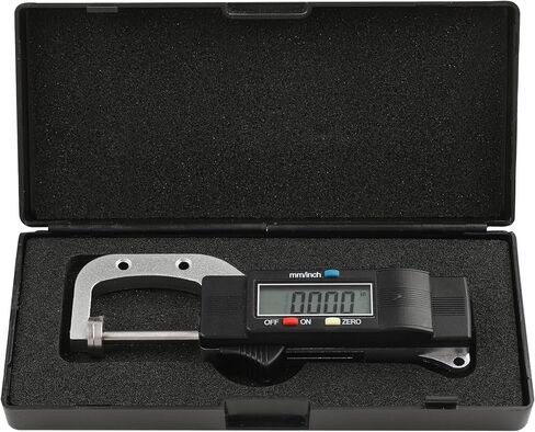 مقياس سمك رقمي محمول HFS(R) مقياس سمك رقمي، 0-25.4 مم/0-1 بوصة، 0.01 مم/0.0005 بوصة، مقياس مم/بوصة in Kuwait