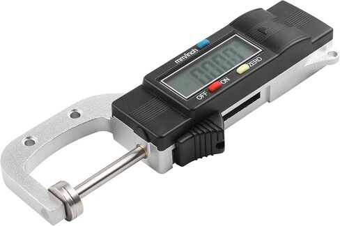 مقياس سمك رقمي محمول HFS(R) مقياس سمك رقمي، 0-25.4 مم/0-1 بوصة، 0.01 مم/0.0005 بوصة، مقياس مم/بوصة in Kuwait