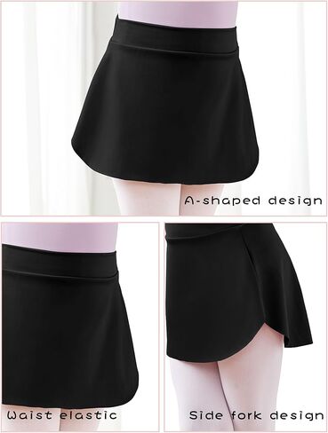 Girls Kids Pull on Ballet Skirts Elastic Short Mini Dance Skirt in Saudi Arabia