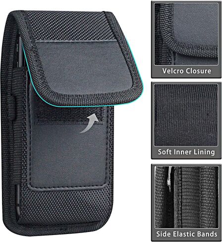 Men Waist Pack Cell Phone Pouch Oxford Holster Case with Belt Clip Cover for iPhone 16 15 14 13 12 11 Phone Bag Belt Pack in Saudi Arabia
