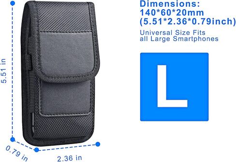 Men Waist Pack Cell Phone Pouch Oxford Holster Case with Belt Clip Cover for iPhone 16 15 14 13 12 11 Phone Bag Belt Pack in Saudi Arabia