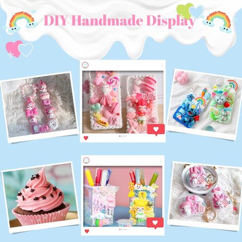 ASTRYAS Whipped Cream Glue Kit, 2PCS 50g Decoden Cream Simulation Cream Adhesive Set with Plastic Decorating Mouth Charm Craft Resin Decoration for DIY Phone Case Making DIY Craft in Saudi Arabia