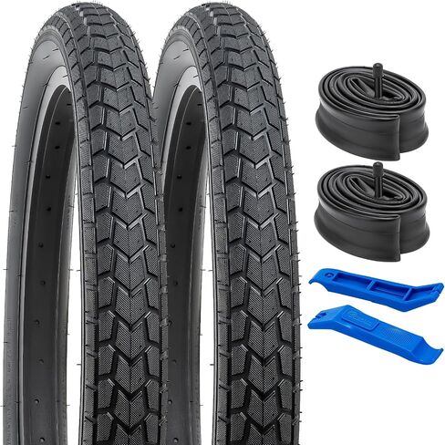 YUNSCM 2-PCS 20 بوصة إطارات دراجة 20 × 2.10/54-406 و20 بوصة أنابيب دراجة شديدة التحمل صمام شريدر متوافق مع إطارات وأنابيب دراجة 20x1.95 20x2.0 20x2.1 20x2.125 (W-2110) in Saudi Arabia