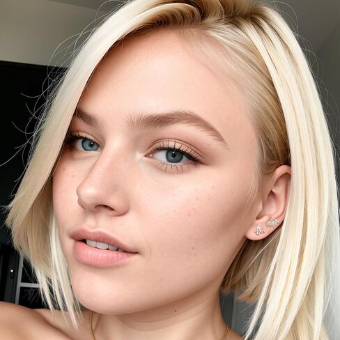 Finrezio 12PCS 18G Stainless Steel Cartilage Earrings for Women Men Flat Back Stud Earrings Heart Butterfly Evil Eye Snake Tiny Flatback Stud Earrings Tragus Couch Helix Piercing Jewelry 6MM 8MM in Kuwait