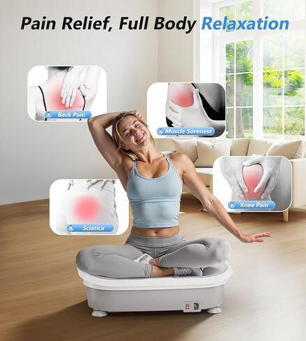 FEIERDUN Vibration Plate Exercise Machine, Vibration Plate for Lymphatic Drainage, Power Plate Vibration Platform w/ Loop Bands for Weight Loss & Toning in Saudi Arabia