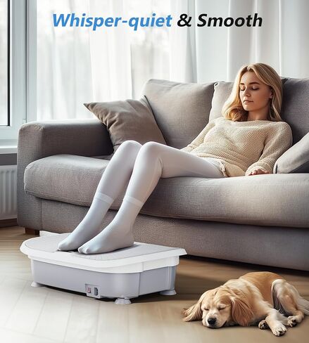 FEIERDUN Vibration Plate Exercise Machine, Vibration Plate for Lymphatic Drainage, Power Plate Vibration Platform w/ Loop Bands for Weight Loss & Toning in Saudi Arabia