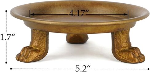 مجموعة حوامل شموع من صفيحة حديد مزخرفة باللون الذهبي من NIKKY HOME مكونة من 2، صينية قاعدة حامل شمعدان عمود عتيق لشموع LED والشمع، ومخاريط البخور، والمنتجعات الصحية، وحفلات الزفاف in Kuwait