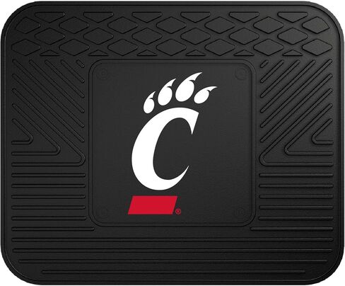 FANMATS 11764 Cincinnati Bearcats مجموعة سجادة سيارة من الفينيل شديدة التحمل مكونة من قطعتين، سجادات أرضية الصف الأمامي، حماية من جميع الأحوال الجوية، ملاءمة عالمية، تصميم خزان عميق in Saudi Arabia