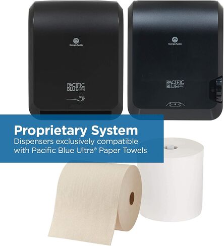 بكرة مناشف ورقية معاد تدويرها عالية السعة مقاس 8 بوصات من Pacific Blue Ultra من GP PRO (جورجيا والمحيط الهادئ)، أبيض، 26490، 1150 قدم لكل لفة، 6 لفات لكل علبة in Kuwait