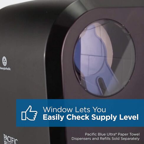 بكرة مناشف ورقية معاد تدويرها عالية السعة مقاس 8 بوصات من Pacific Blue Ultra من GP PRO (جورجيا والمحيط الهادئ)، أبيض، 26490، 1150 قدم لكل لفة، 6 لفات لكل علبة in Kuwait