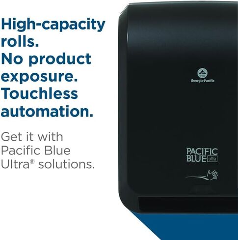 بكرة مناشف ورقية معاد تدويرها عالية السعة مقاس 8 بوصات من Pacific Blue Ultra من GP PRO (جورجيا والمحيط الهادئ)، أبيض، 26490، 1150 قدم لكل لفة، 6 لفات لكل علبة in Kuwait