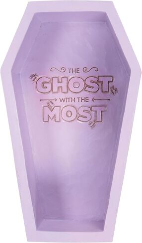 Enesco Beetlejuice بواسطة Jim Shore Coffin The Ghost with the Most Trinket Box - صندوق مجوهرات مخطط من الراتنج مصنوع يدويًا من بيتلجوس الرملي القابل للتجميع، تمثال ديكور المنزل للهالوين، 3.15 بوصة in Saudi Arabia