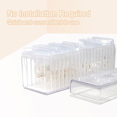 Acrylic Jewelry Organizer - Clear Acrylic Organizer with 20pcs PVC Portable Anti Tarnish Jewelry bags, Jewelry Box Jewelry Storage for Earring Necklaces Rings in Saudi Arabia