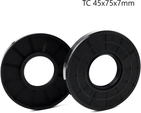XiKe Oil Shaft Seal, Lip Seals, TC 50x75x10mm Nitrile Rubber Cover Double Lip with Spring, Oil Seals for Bearing Shafts,Rotating Shafts,etc., Black Pack of 2 in Saudi Arabia