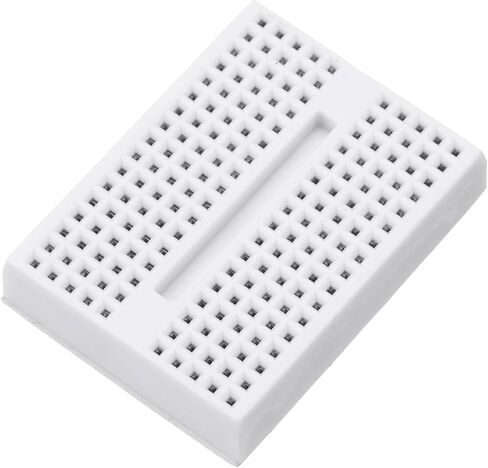 PATIKIL 6pcs Mini Breadboard, Solderless Breadboard Small Breadboard 170 Tie Points Prototype PCB Bread Board Electronics Self Adhesive Plates, SYB-170, White in Saudi Arabia