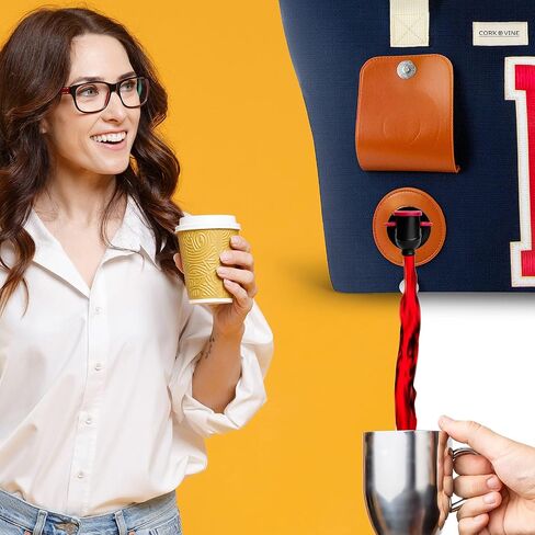 حقيبة حمل النبيذ من CORK & VINE، حقيبة تبريد النبيذ المعزولة المقاومة للتسرب مع حزام حبل بحري | 3 × حقيبة مشروبات سعة 1.5 لتر متضمنة in Saudi Arabia