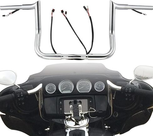 شريط ميثوك قرد مقاس 12 بوصة باللون الأسود مقاس 1 1/4 بوصة مقود شماعات القرد لدراجات Harley Mitre Cut 2014-2022 Street Glide/Electra Glide/Ultra Limited in Kuwait