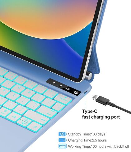 KVAGO Keyboard Case for iPad Air 13 2024 and iPad Pro 12.9 (6th, 5th, 4th, 3rd Gen),Magic Keyboard for iPad Pro 12.9, Magnetic Keyboard Case with Multi-Touch Trackpad,Grey in Saudi Arabia